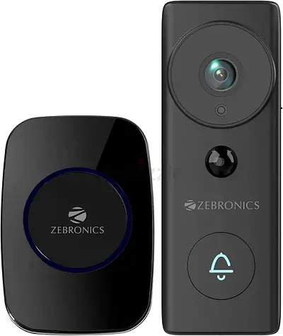ZEBRONICS VDB200 Smart Wireless Video DoorBell with 1080p Full HD, PIR Motion Detection, Splash Proo