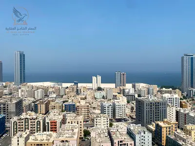 للإيجار السنوي أول ساكن بإطلالة بحرية في النخيل عجمان شقة فاخرة غرفتين ماستر بإطلالة بحرية غرفة خادمة غرفة غسيل خزائن ملابس بالحائط باركن خاص