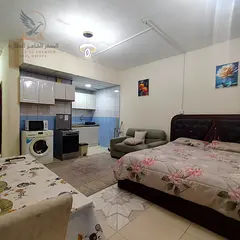 Lowest price furnished studio in Sharjah first tenant with new furniture near Corniche Dubai exit mi