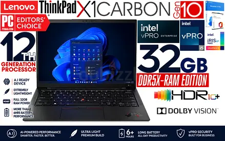 32GB DDR5 12TH GEN - ThinkPad X1 CARBON GEN10 PREMIUM V-PRO - PREMIUM SLIM AND LIGHTWEIGHT ULTRA
