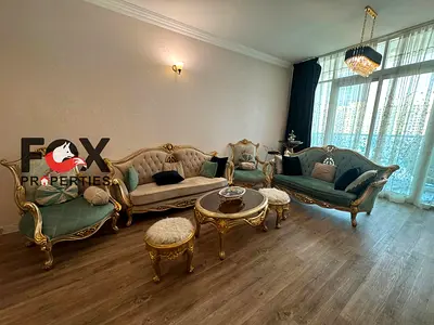 Two-bedroom apartment with a living room for annual rent in Al-Waha Tower in Rashidiya 1 area,fully
