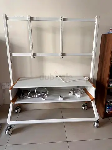 Brateck Mobile TV Stand with Wheels & Storage for 49-75 inch TVs