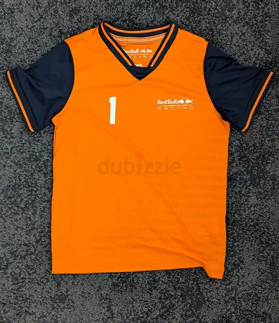 Red Bull Racing Orange Short Sleeve Sports Jersey - Size 9-10Y(140cm)
