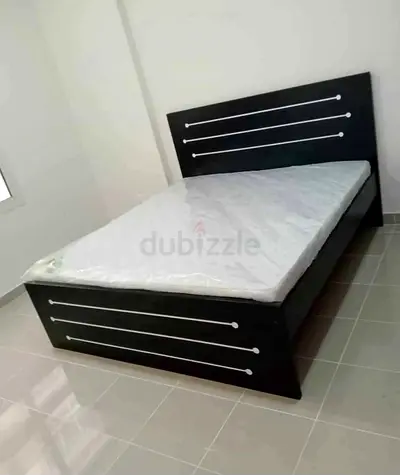 Single wooden bed frame with mattress - good condition
