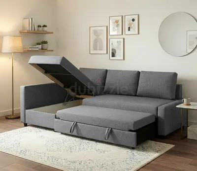 Modern L-Shape Sofa Bed with Storage