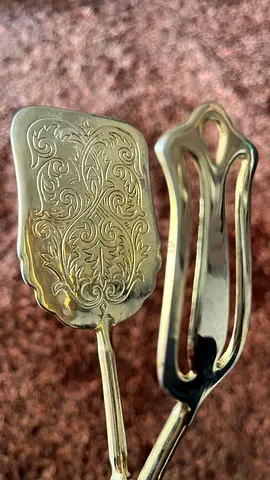 Vintage brass pastry tong