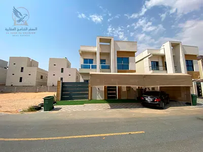 Luxury villa for annual rent in Al Zahia, Ajman. Second occupant. 5 master bedrooms, unfurnished. Excellent opportunity.