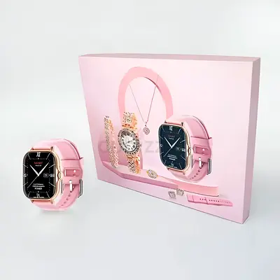 Pink Smartwatch with Matching Strap - Like New