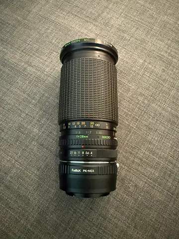 Vintage Makinon 28-135mm Macro Zoom Lens + Sony E-Mount Adapter