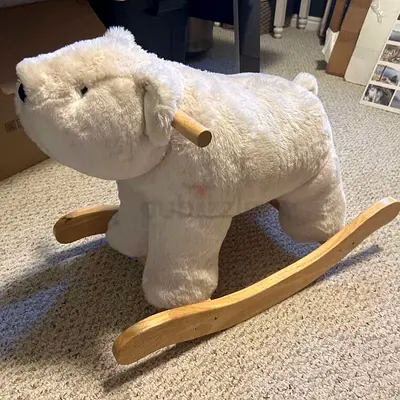 Baby rocking polar bear chair.