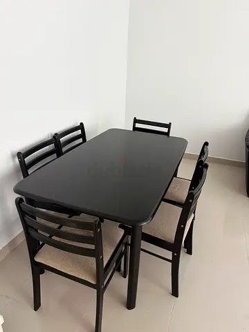 Dining table full set with 6 chairs