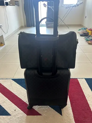 Matching Orginal Gucci black patterned suitcase and travel bag set - perfect. condition