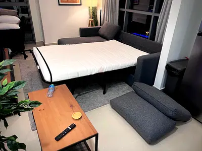 Ikea vimle L shape sofa bed with mattress