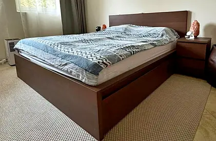 Ikea king size bed with mattress available in perfect condition