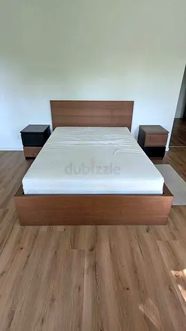 IKEA Brown MALM Queen Storage Bed with IKEA Mattress 160 x 200 cm