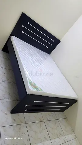 New Queen size bed frame with mattress - dark wood