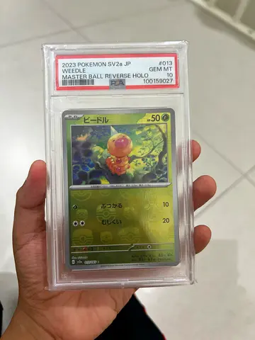 Graded Pokemon card - Weedle master ball reverse holo - PSA 10