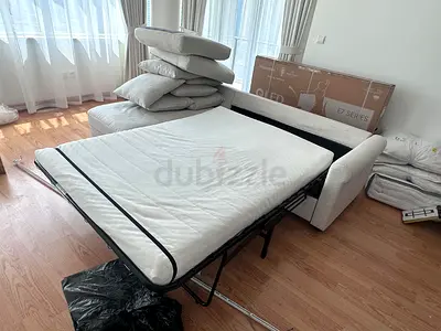 Ikea Gronlid L shape sofa Bed Beige