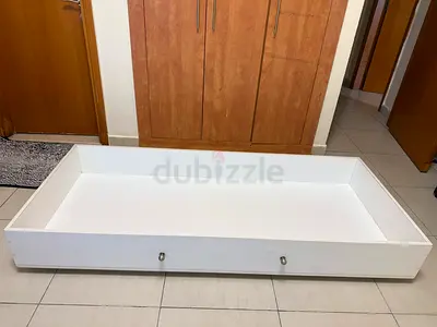 Under-bed storage drawer on wheels - white, good condition