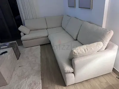 Premium Quality Home Center Swin feather filled Corner Sofa Beige