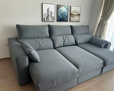 Luxury-style sofa bed with modern design, hidden storage, comfortable seating, easy bed conversion,
