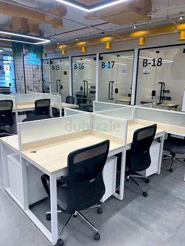 Set of Modern Office Workstations with Chairs and Storage -Custom made office workstation