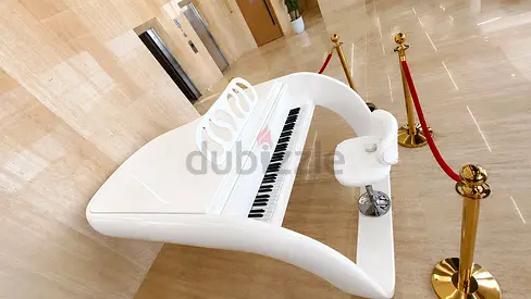 Ferrari Car Shape White Grand Piano | Luxury Designer Piano | 88 Keys | Premium Showpiece Piano