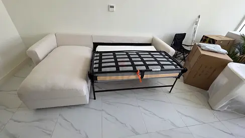 Ikea Groilld L Shape Sofa Bed Beige