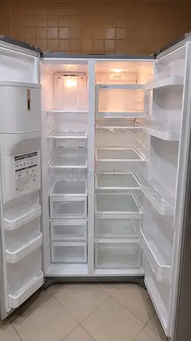 Large Side-by-Side Refrigerator - Spacious, Working Condition