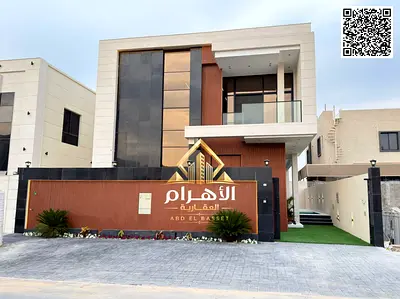 فيلا فاخرة للبيع في منطقة الباهية بطابقين وروف، تصميم عصري ومساحات واسعة مع صالات استقبال ومرافق عائلية متكاملة. تملك حر لجميع الجنسيات وموقع مميز قري