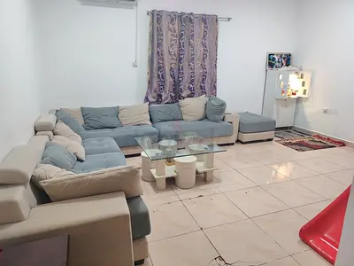 Large L-shaped 6-seater Sofa with Ottoman - Good Condition