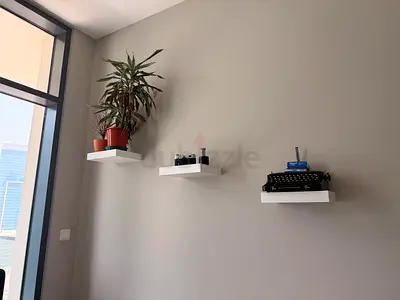 IKEA Set of 4 White Floating Wall Shelves  Minimalist Display Shelves