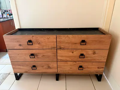 Wooden chest with drawers from Next - perfect condition - original retail price of AED 2200