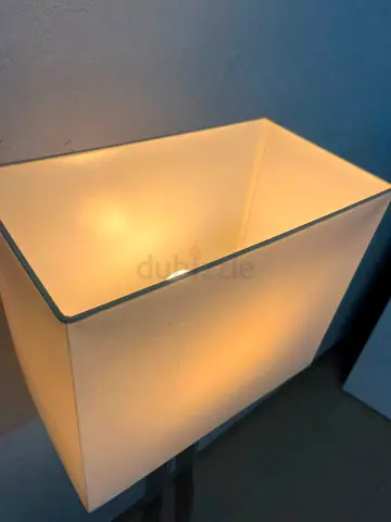 Rectangular Floor Lamp with Fabric Shade - Soft Warm Light