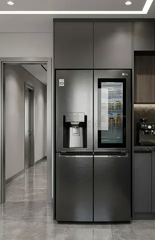 LG French Door 4-Door Refrigerator with Bottom Freezer, Water Dispenser & Ice Maker