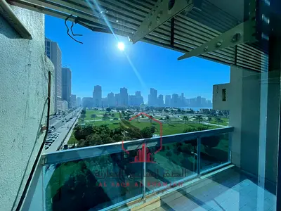 Largest 2 Bedroom Hall with Balcony Open City View with Separate Hallway in a Prime Location Near Al Majaz Park