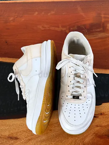 White Nike Air Force 1-style Sneakers, gently used