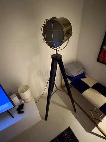 Industrial Tripod Spotlight Floor Lamp