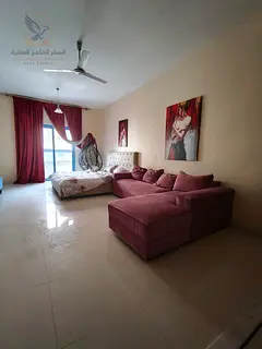 Luxury Furnished Studio with Balcony Large Space Near Dubai Exit Close to Markets All Bills Included
