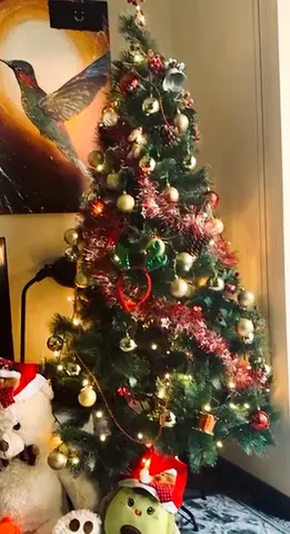 Christmas tree 185cm with ornaments