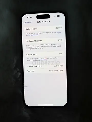 iPhone 15 Good Condition, 87% Battery Health
