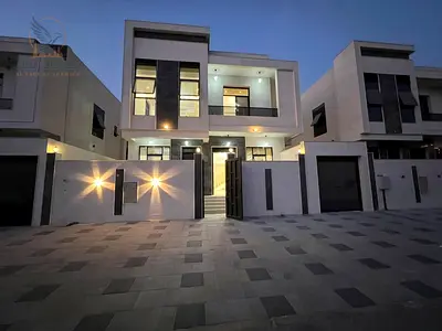 **Annual Villa for Rent – Al Bahia, Ajman** • 5 Master Bedrooms • Separate Majlis • Family Living Hall • Maid’s Room • Central Air Conditioning • Pra