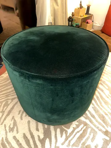 IKEA brand new dark green velvet poufee
