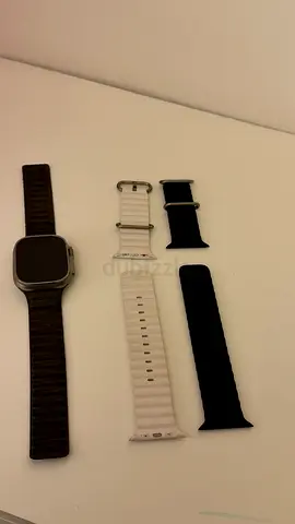 Used smartwatch Apple Watch ultra with 3 extra interchangeable silicone bands