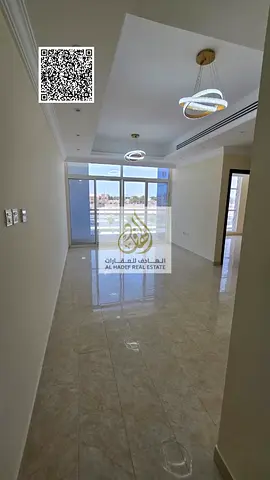 Two-bedroom apartment with a living room, annual rent, second tenant, with private parking.