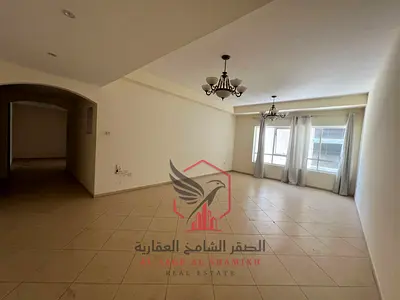 The largest two-bedroom apartment with a living room and maid’s room for annual rent, with one month free, plus gym and swimming pool