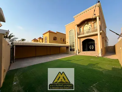 Annual Rent Al Muwaihat 1 Villa 5BR Master Hall Majlis Balcony Near Mosque 105k