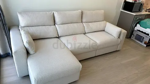 Ikea Eskilstuna L shape sofa Bed Beige