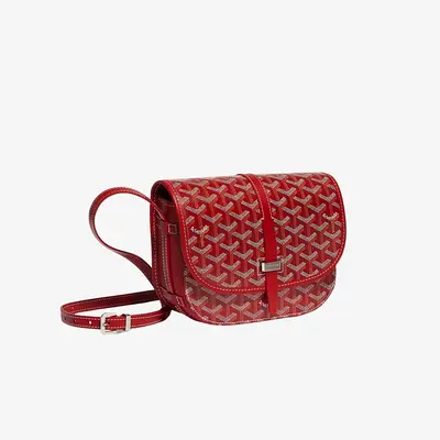 Red Goyard-style Small Crossbody Bag