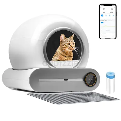 Automatic Self-Cleaning Cat Litter Box with App Control